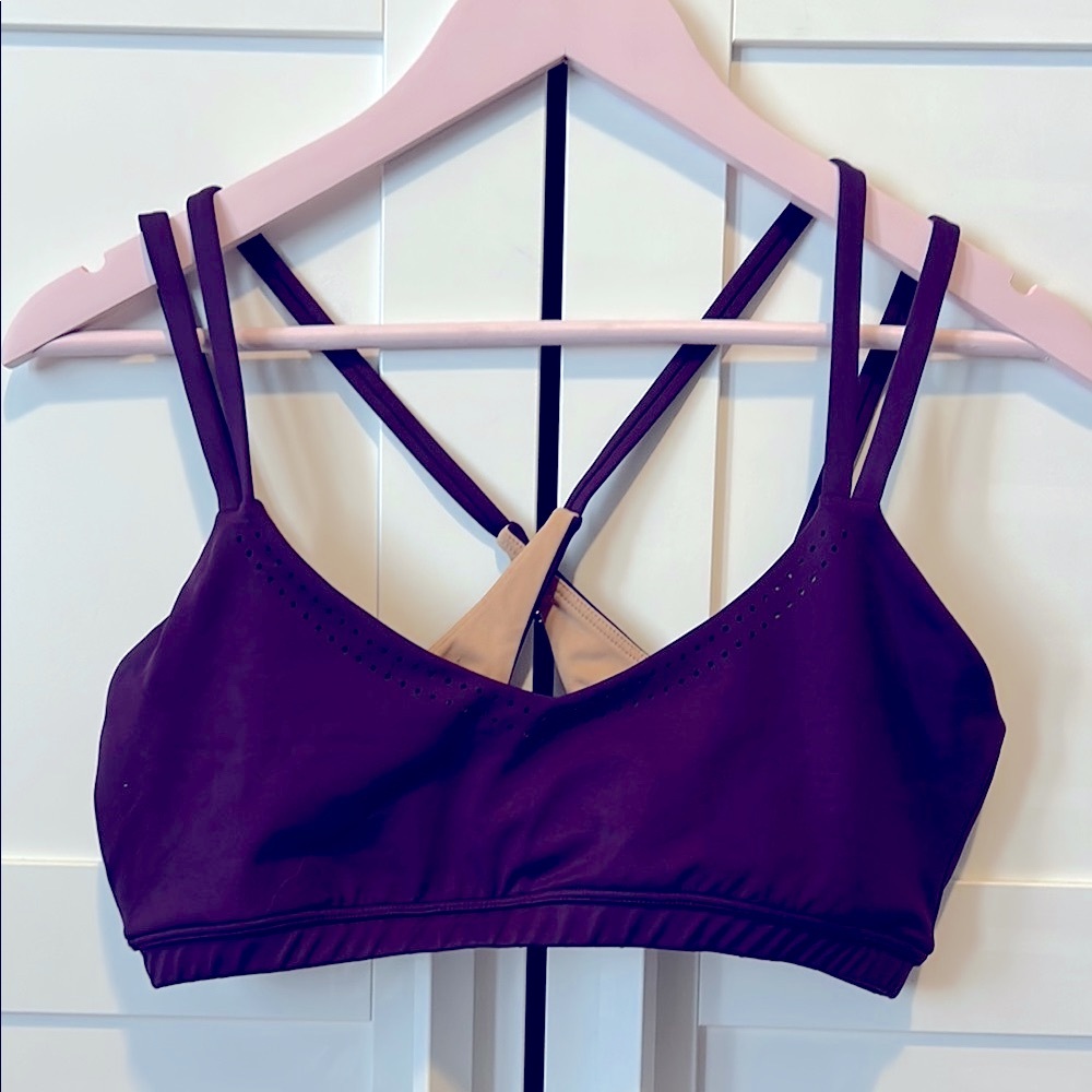 Buffbunny Eggplant Purple Lit Laser Sports Bra